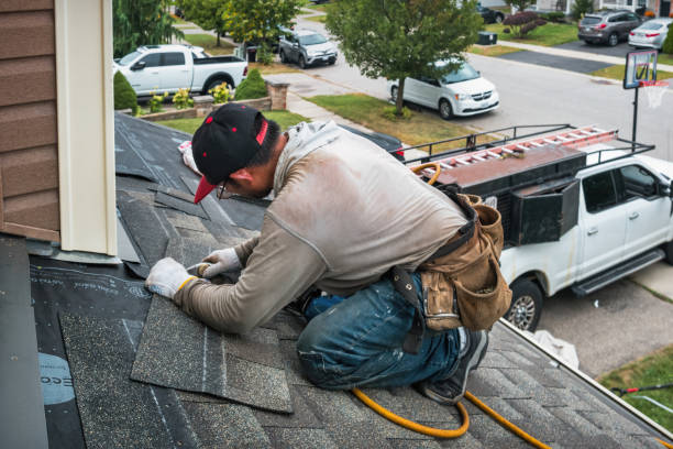 Professional Roofing technician working in Banco, VA